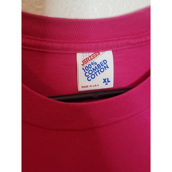 Jerzees 100% Combed Cotton Branson Missouri T-Shirt Mens XL Pink Made In USA - Picture 3 of 7